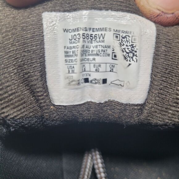 Merrell Moab 3 Waterproof Hiking Shoe Womens Sz 9 W J035856W Brindle Brown Blue - Picture 6 of 8